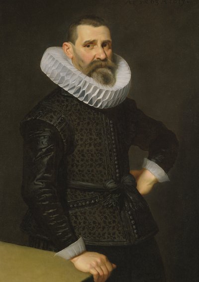 Portrait of a Gentleman in a Black Tunic and Ruff by Nicolaes Eliasz